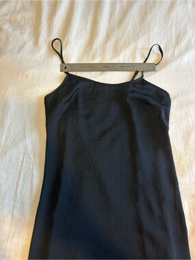 Forever 21 Black Satin Mini Slip Dress